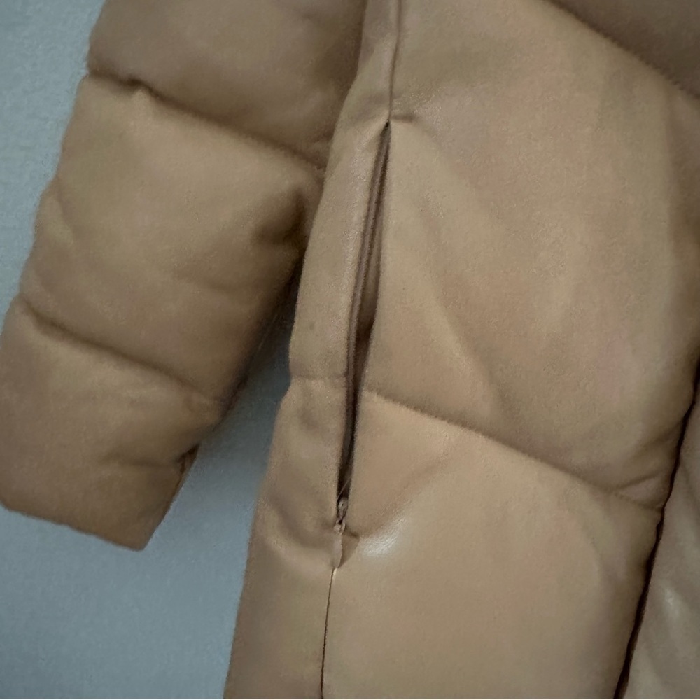 Abercrombie & fitch ultra mid-length vegan leather woman’s puff jacket - Picture 7 of 10